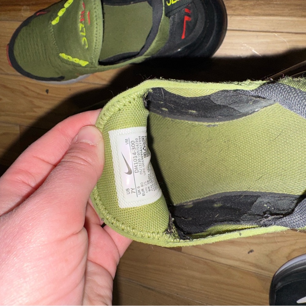 Nike Kids Green and Black Shoes